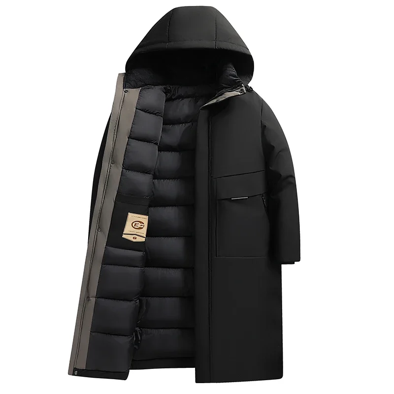 

Winter Fashionable,simple,casual,versatile,thick and Cold Resistant Men's Comfortable,warm and Plush Extended Hooded Cotton Coat