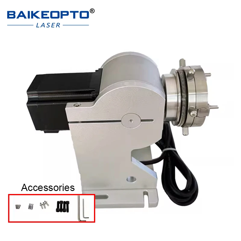 BK-D69-2 Poros Putar Baja Tahan Karat Presisi Tinggi dengan Perangkat Pengunci Anti-Goyang untuk Penandaan Laser Efisien pada Cincin