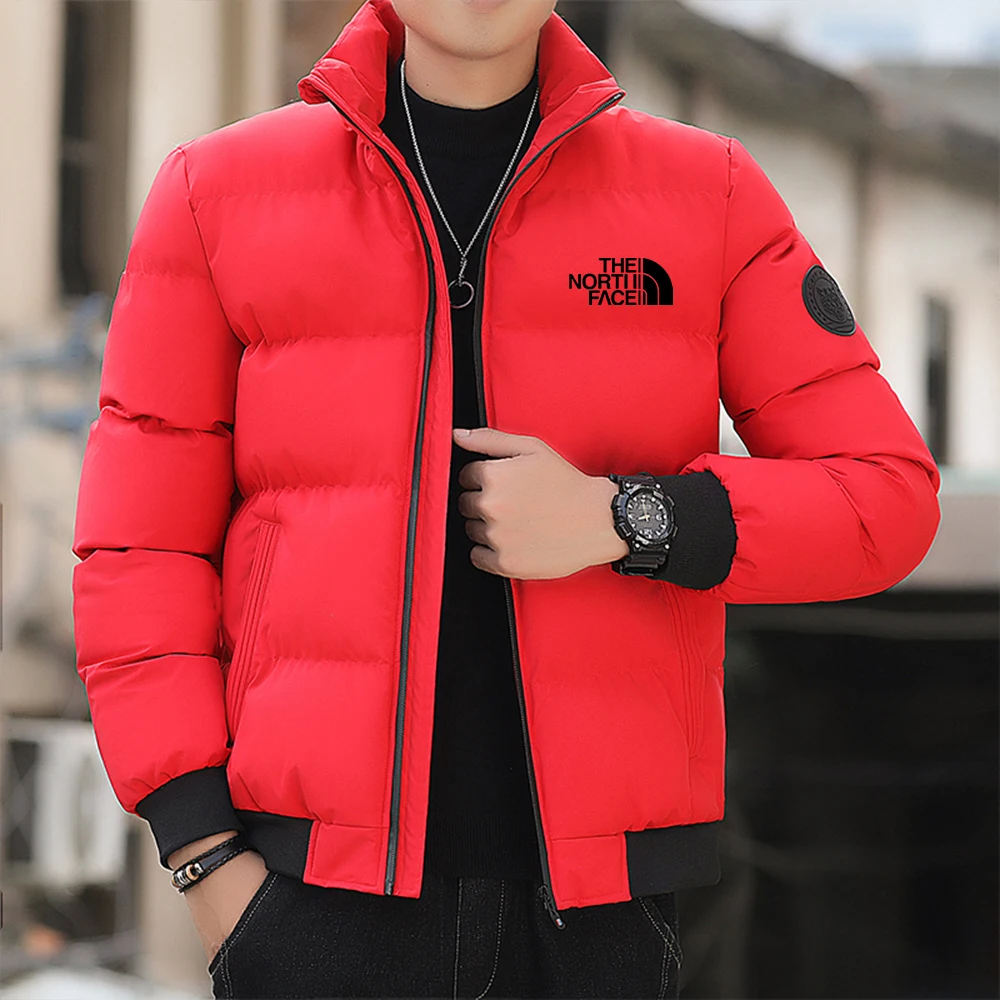 2024 New Winter Thick Men Warm Zip Up Parka Jackets Casual Men\'s Outwear Coats Male Windbreak Cotton Padded Down Zipper Jacket