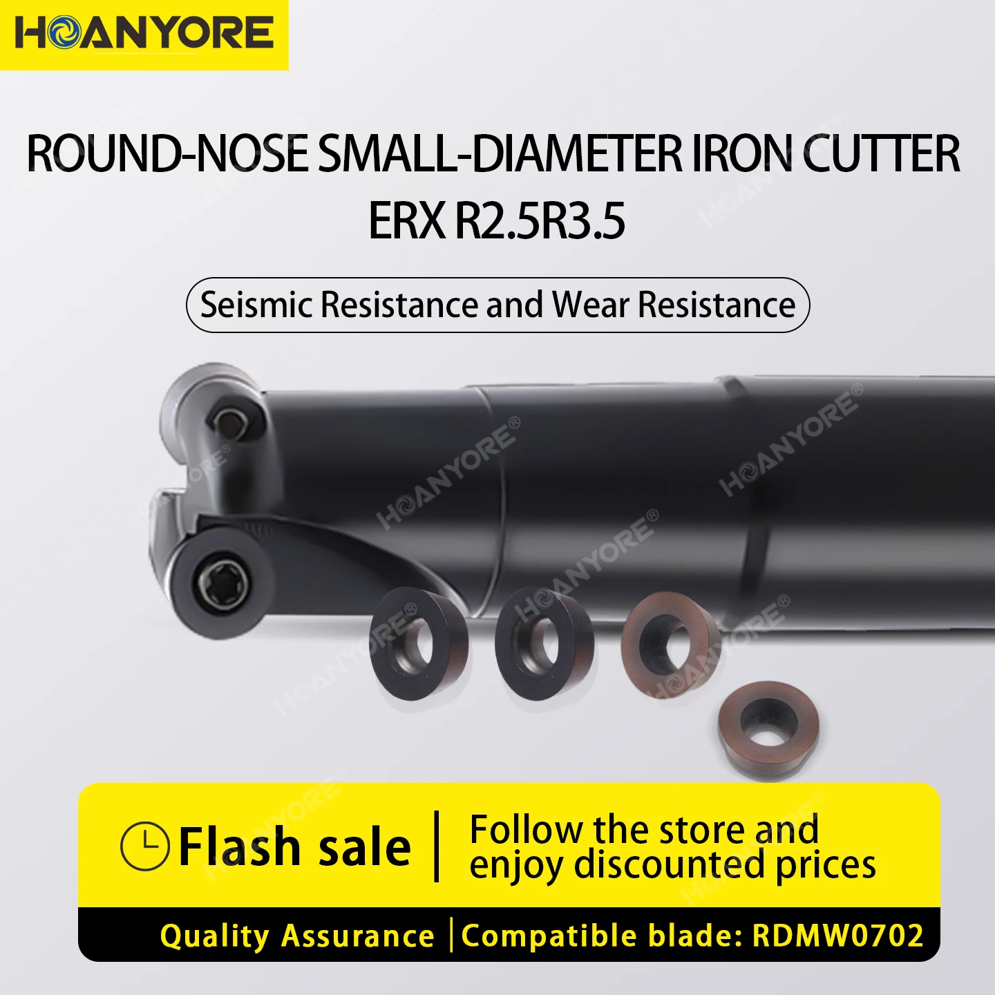 ERX Small-Diameter Milling Cutter Shank R2.5R3.5, Compatible with Hitachi CNC Machining Centers