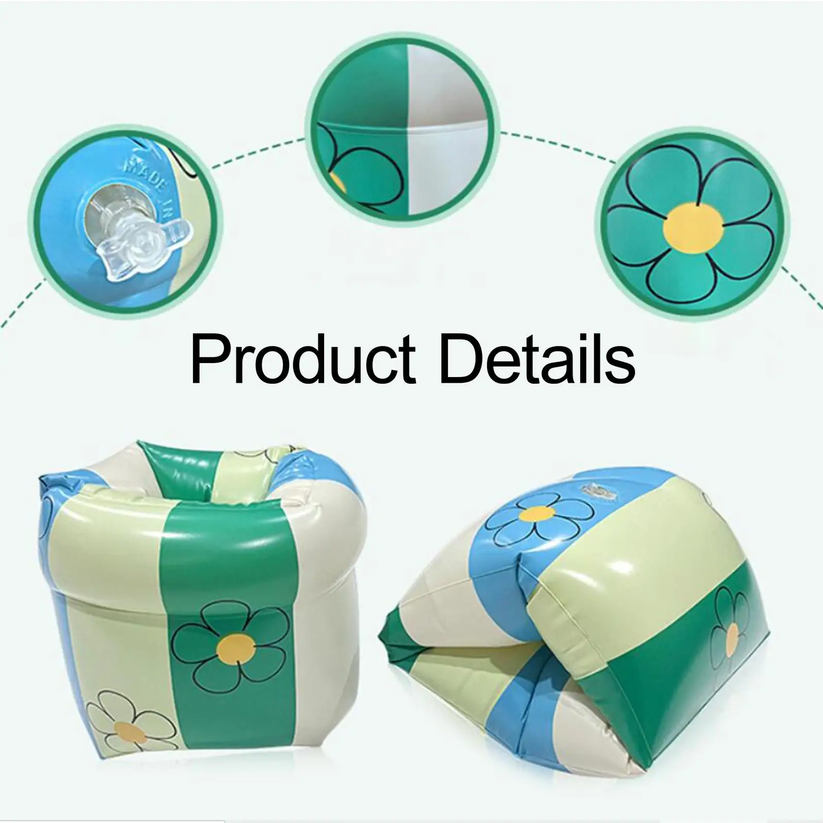 زوج واحد من حلقات تعويم ذراع السباحة للأطفال للمبتدئين في حمام السباحة حلقات عائمة للذراع #5