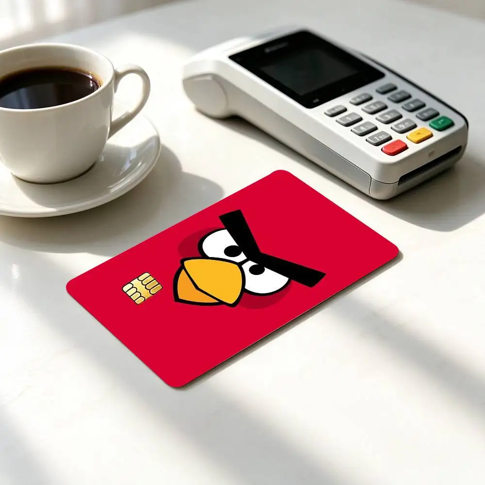Angry Birds World-D Game  Credit Card HD Stickers Game Card Decal Small Chip Waterproof Sticker Gift