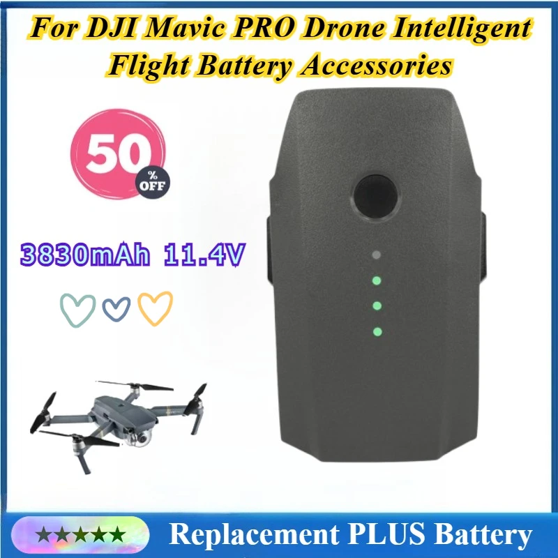 

3830mAh 11.4V Replacement PLUS Battery for DJI Mavic PRO Drone Intelligent Flight Battery Accessories