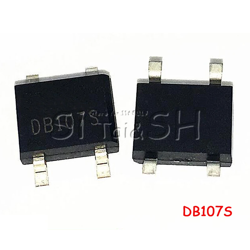 100PCS/LOT SMD DB107 DB107S 1A 1000V SOP4 Single Phases Diode Rectifier Bridge