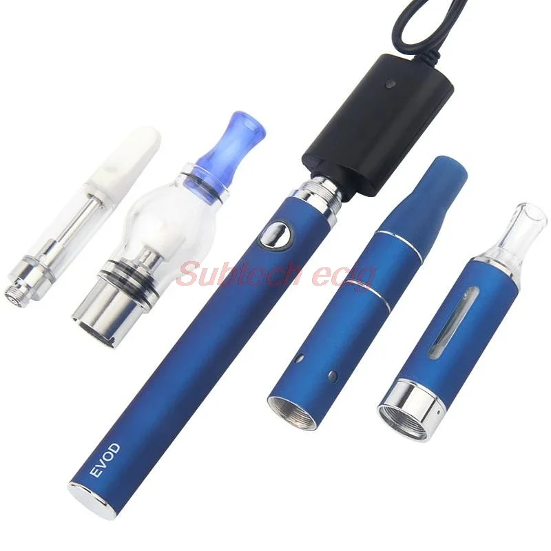 4 in 1 Vapor izer Evod Vape Pen Starter Kits mit vor CC-ELL g5 trockenem Kraut mt3 eliquid Glaskugel Wachs Zerstäuber dicke Öl ecigs
