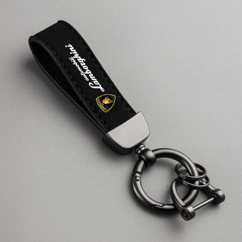 Women Keyring Pendant Leather Car Keychain Fine Emblem Key Ring Accessory For Lamborghini Urus Huracan Aventador Premium view 4