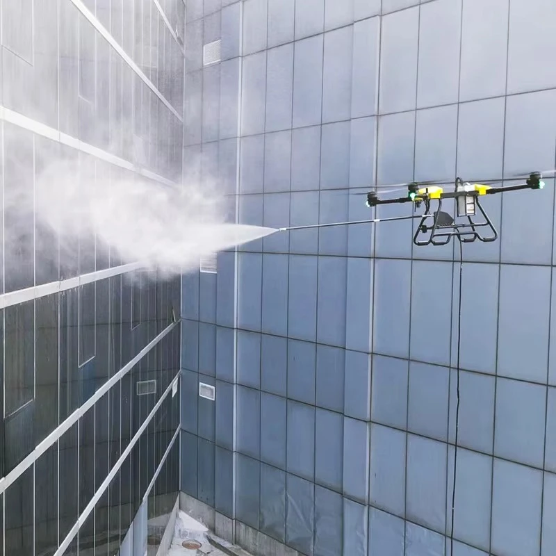 Solar panel cleaning drone with high voltage function