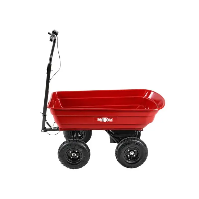

Electric Wheelbarrow Utility Cart Easy to Assemble Durable Steel Frame Rust-Resistant Poly Tub Ideal for Gardening and Outdoor