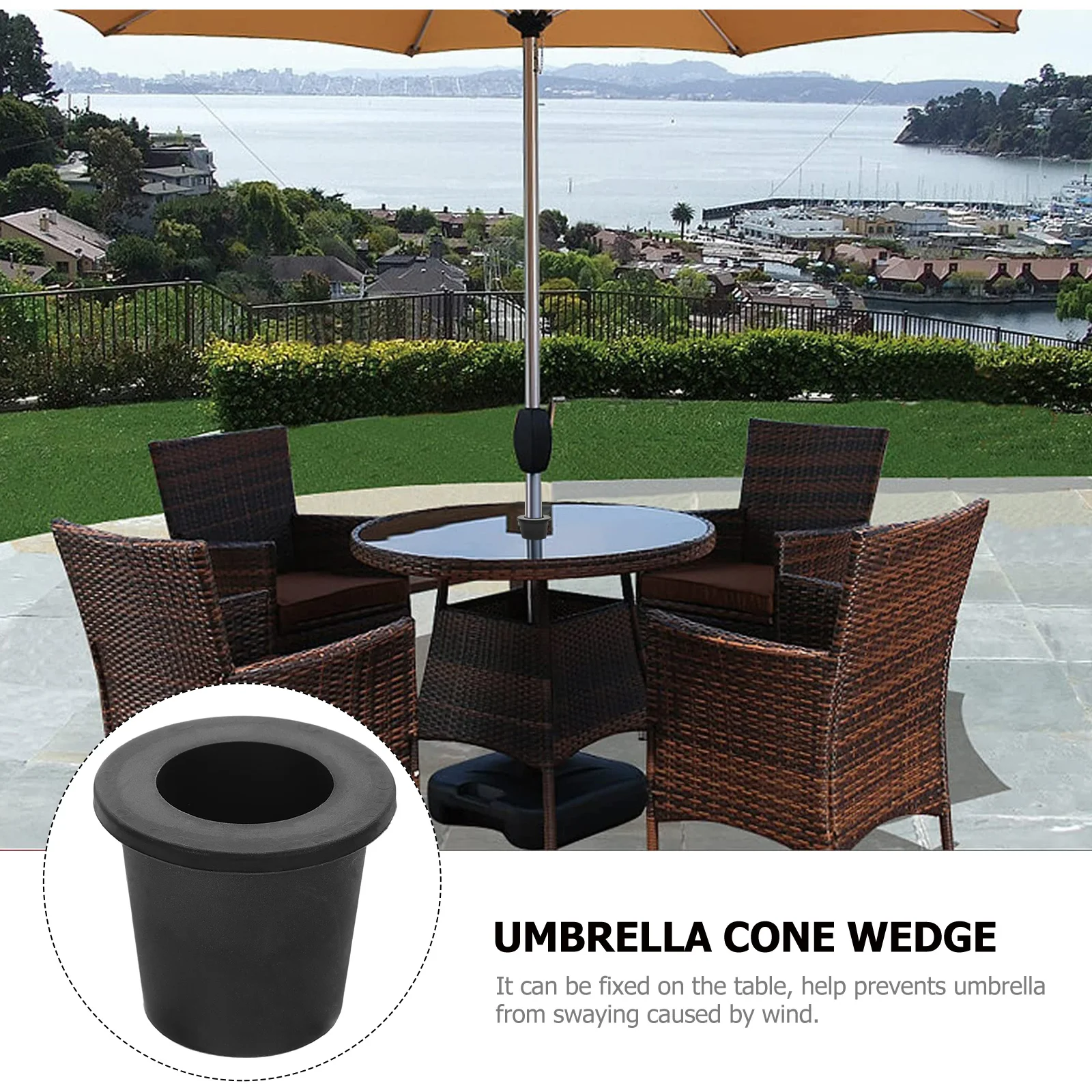 

Silicone Umbrella Hole Plug Outdoor Table Parasol Fixation Wedge Ring Cover Stabilizer For Patio Sunshade Accessories Parts