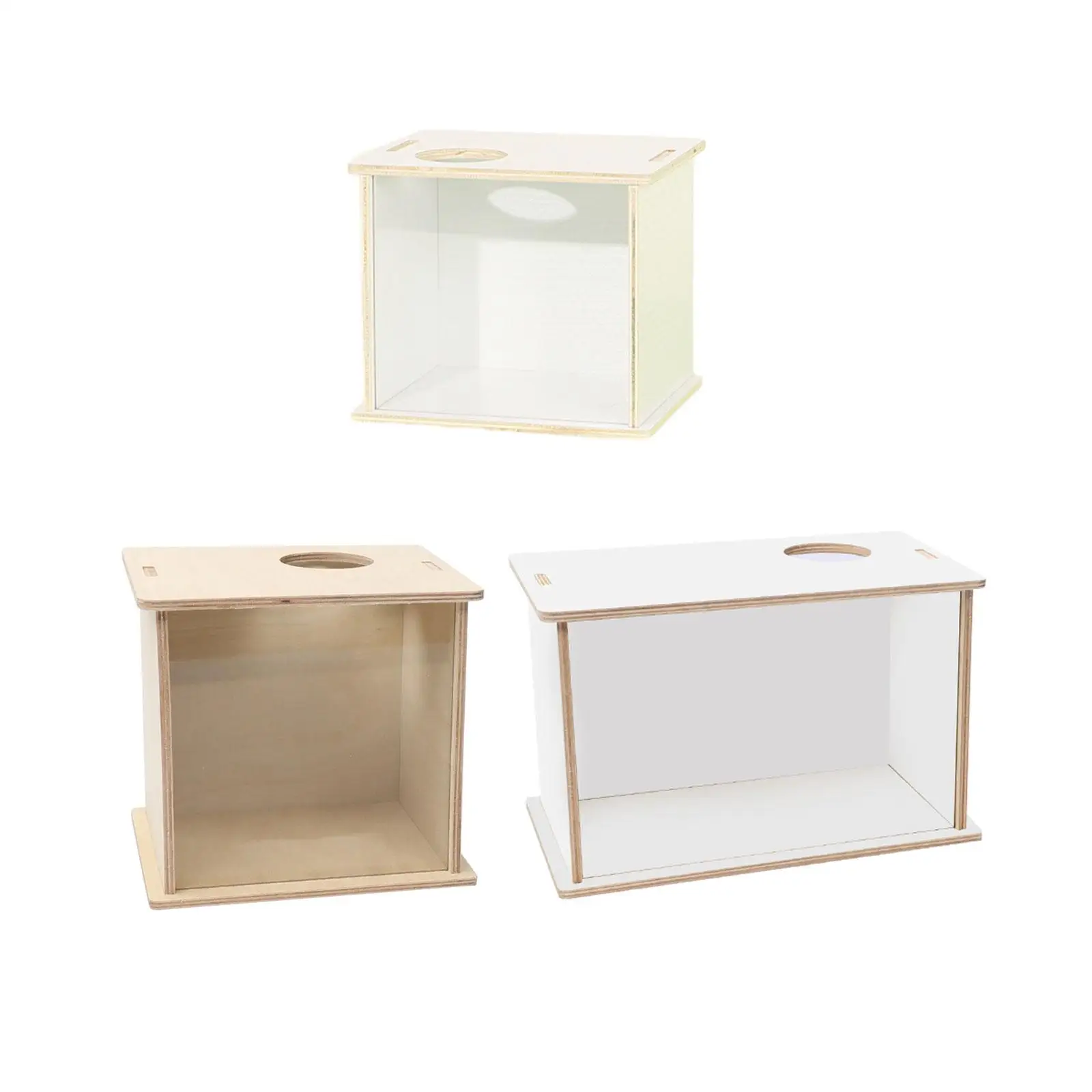 Hamster Sand Bath Box Shelter Hut Clear Acrylic Hamster Digging Box for Rat Chinchillas Small Sized Pets Dwarf Hamsters