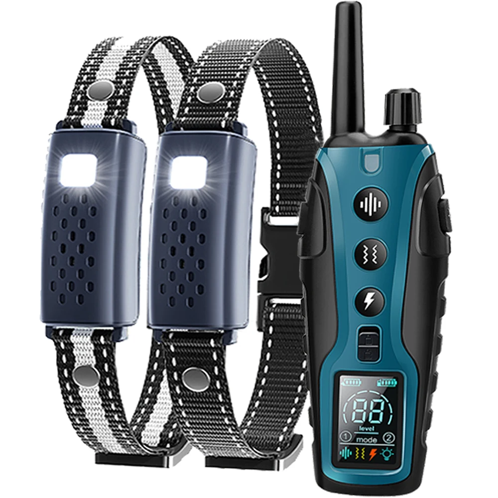 

3280Ft Electric Dog Training Collar Remote Control Waterproof Pet BehaviorFor 5-120lbs Puppy With Vibration Shock