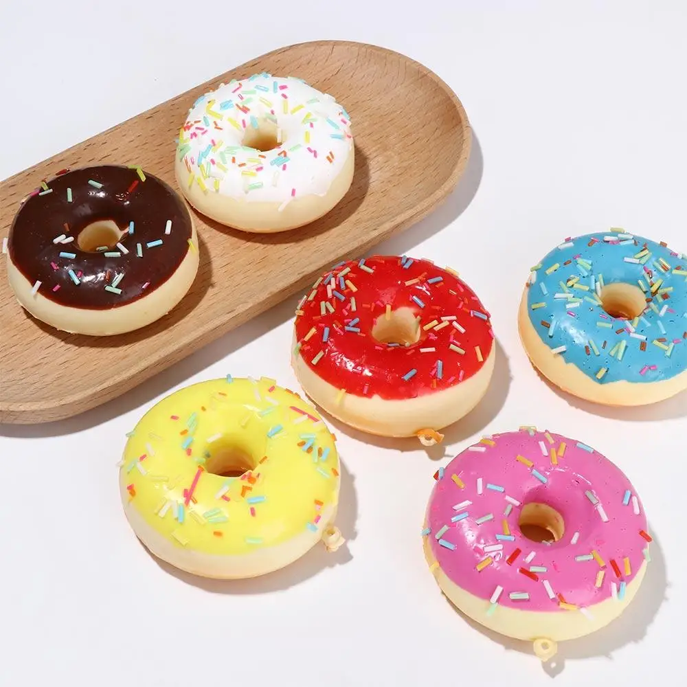 Novidade brinquedo donut artificial 6.2cm/2.4in fotografia decoração simulação bolo squeeze brinquedo donut cone brinquedo simulação donuts