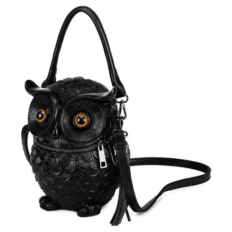 Yao Dong Leather 3D Owl Animal Shape Women Purses and Handbags Designer Shoulder Bag Bucket Bag Ladies Fashion Crossbody Bag Bla