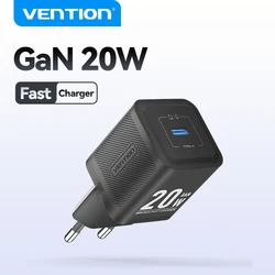 Vention 20W GaN Charger PD Fast USB Type C Charger USB C PD3.0 QC3.0 Quick Charging For iPhone 15 14 13 12 Mobile Phone Charger