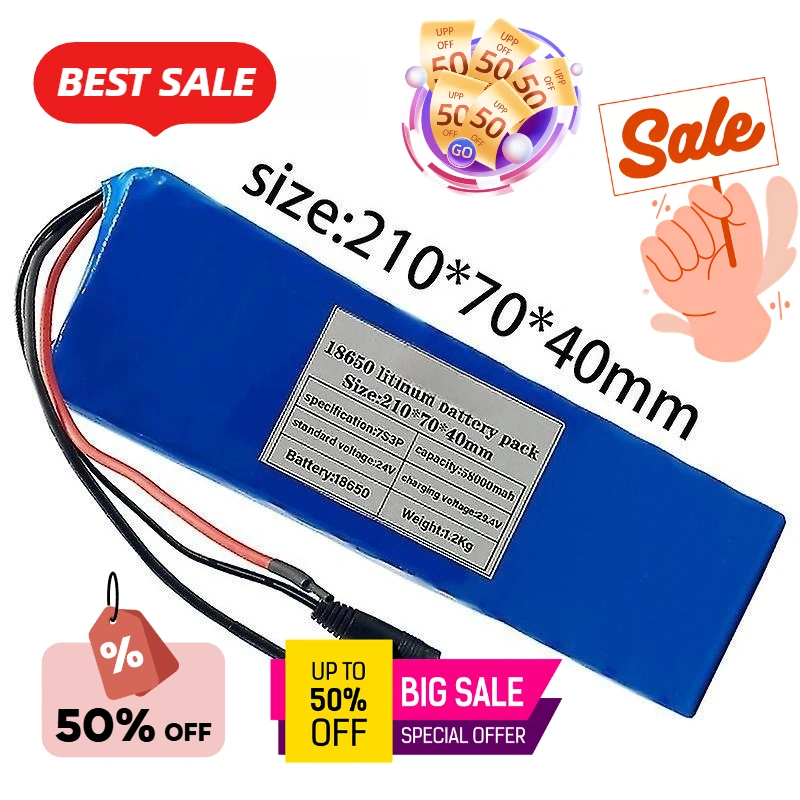 

24V 58mAh 7S3P 18650 Lithium-ion Battery Pack Electric Bicycle Power-assisted Bicycle Balance Bike Battery