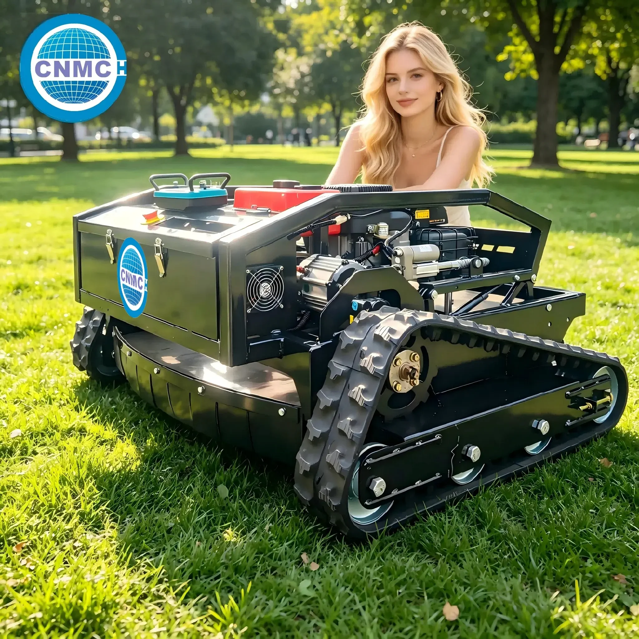 

Lawn Mower Grass Mowing Robot Safety Auto-Stop Blade Radio Control CE Certified High-performance Household All-terrain Mowers