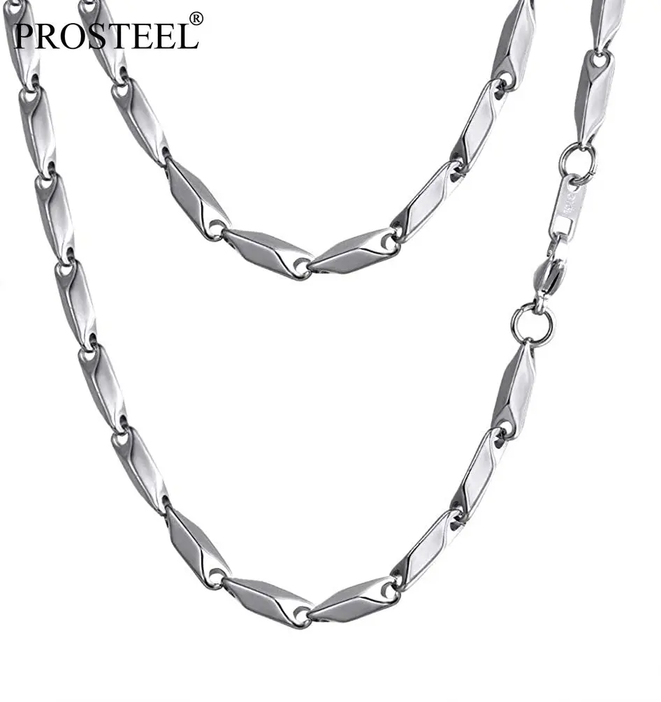 

PROSTEEL Chain Necklace Womens Mens Fashion Hip Pop Rock Durable 18K Gold/Black Plated/Silver Seeds Necklaces PSN2792