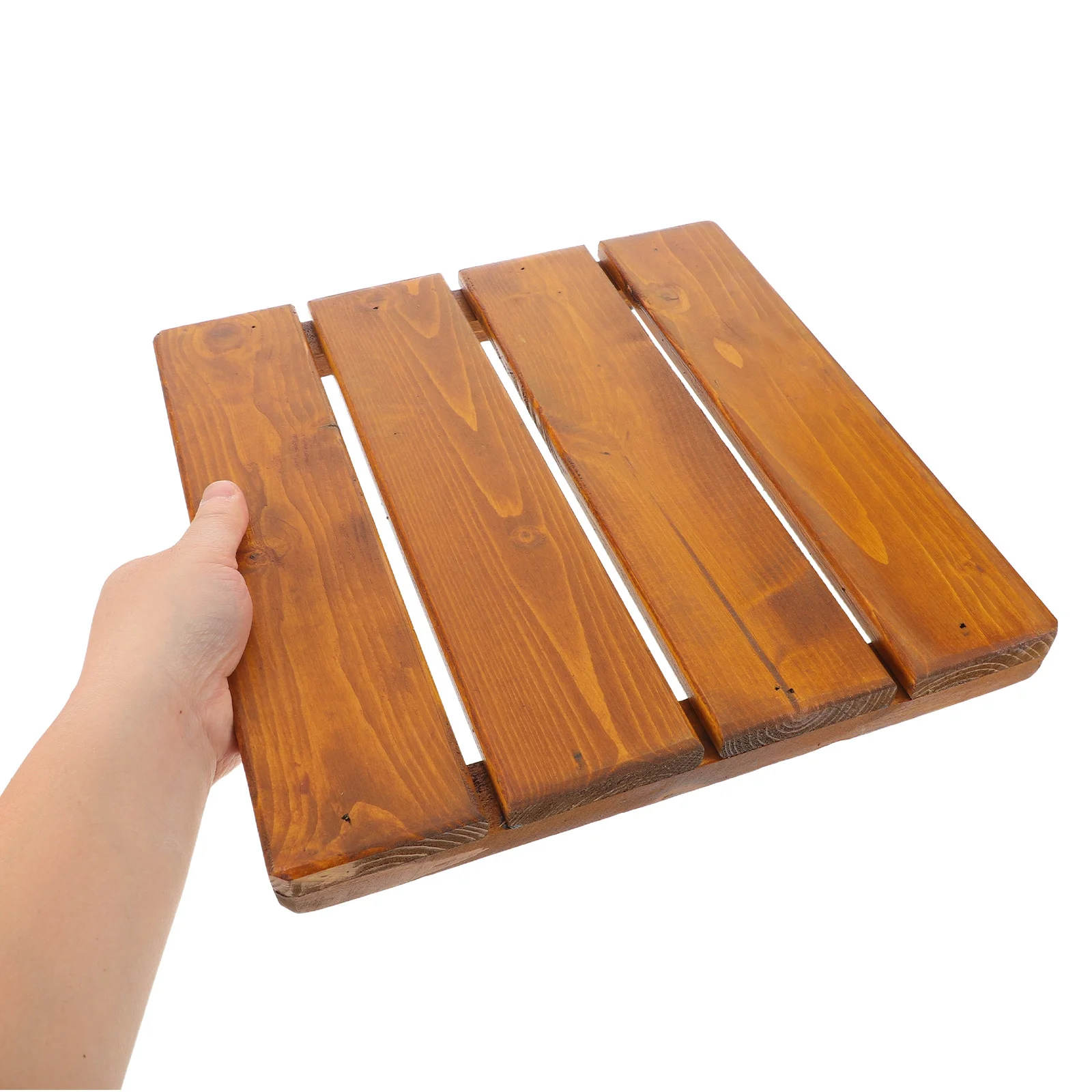 

Non-Slip Wooden Shower Mat Fast Drying Bathtub Floor Mat Sturdy Bathroom Carpet for Home Spa Waterproof Easy Maintenance Rugs