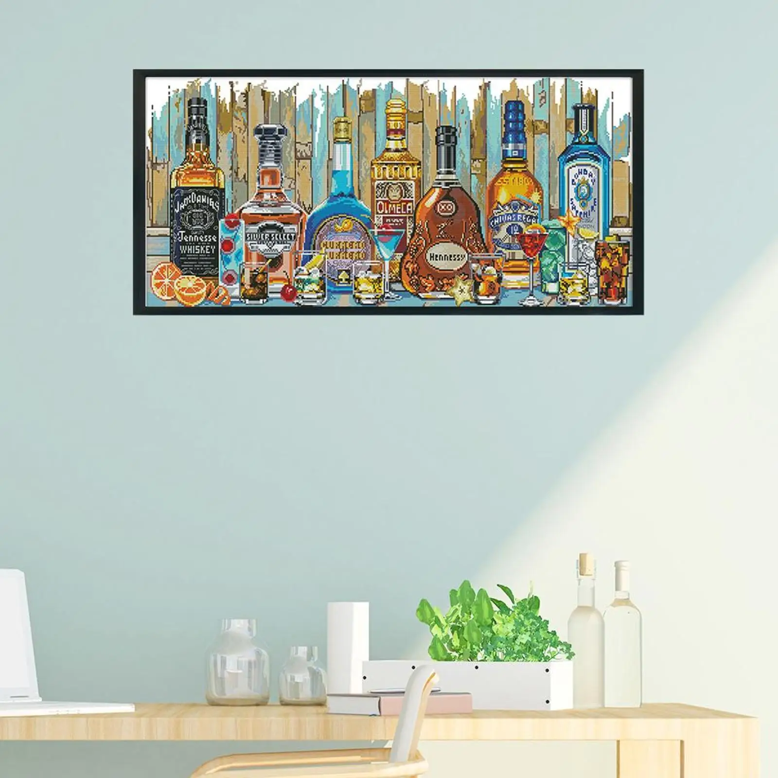 

Home Cross Stitch Kit 14CT Stamped Print Canvas Painting Embroidery DIY Handwork