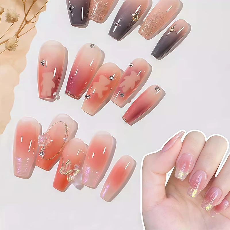 4 الجرار/مجموعة حورية البحر بريق مسمار الفن بريق رقائق الليزر فائقة غرامة المجسم الترتر غير النظامية فضفاض مسمار الفن الغبار اكسسوارات #4