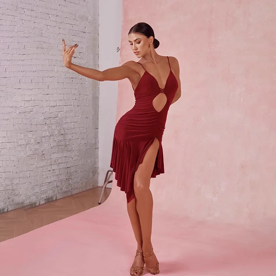 Latin Dance Suit Dance Clothing Women Fringe Dress Female dance suit Waltz Dress Latin Costume Dress