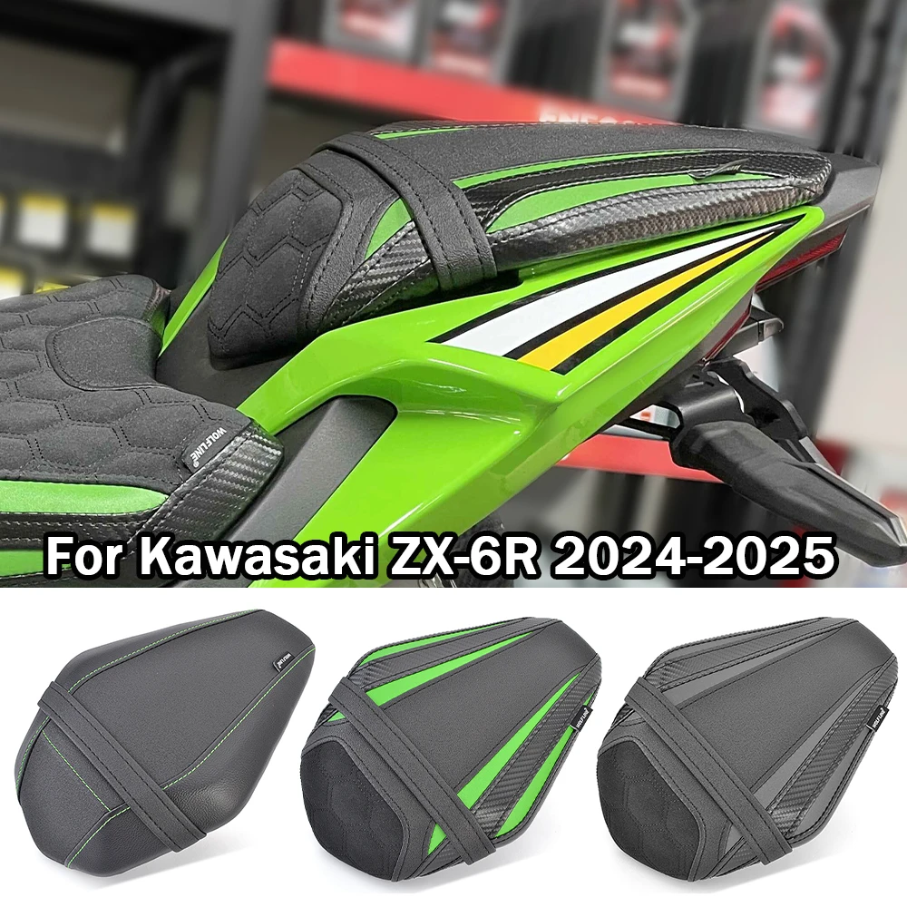

Motorcycle ZX 6R Rear Passenger Cushion Seat Pad For Kawasaki ZX-6R ZX6R 2019 2020 2021 2022 2023 2024 2025