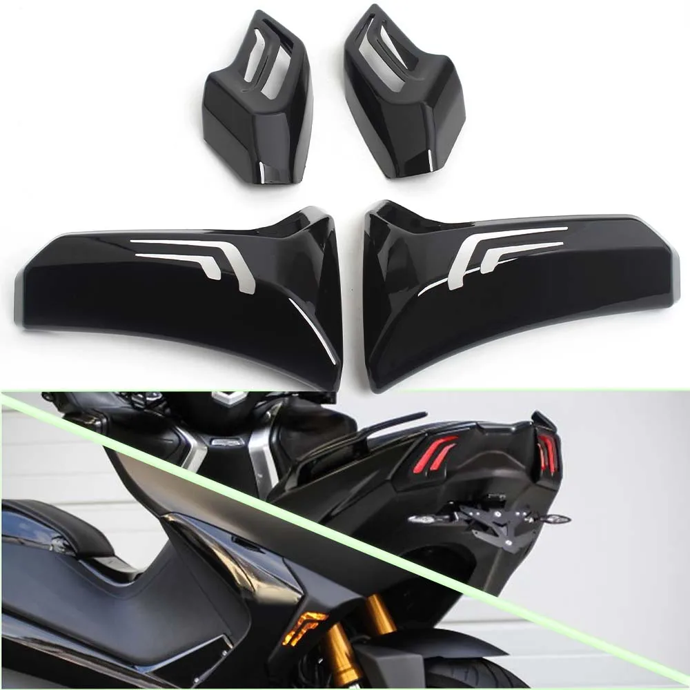 Motorcycle Black Front Rear Turn Signal Light Cover LED Lights Covers For Yamaha T-MAX 530 TMAX 530 SX DX 2017 2018 2019 Parts