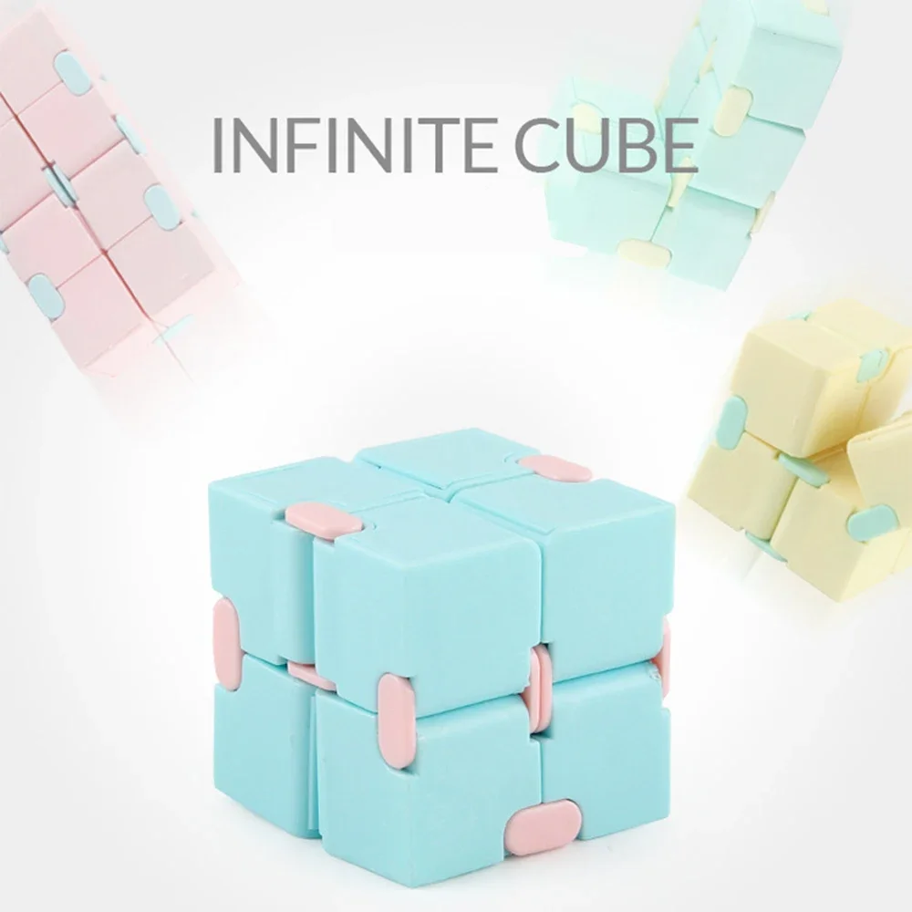 5pcs Cube Fold Fidget Toys Square Plastic Cube Office Flip Cubic Puzzle Vent for Kids adhd Autism Children Adult Decompression
