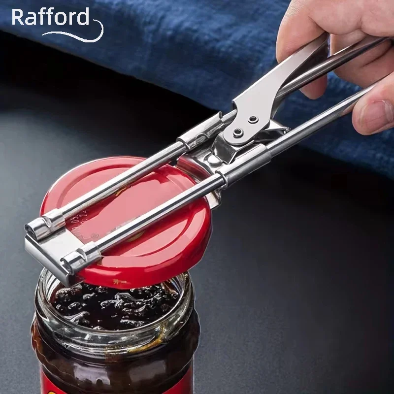 Neue Einstellbare Multi-Funktion Flaschenöffner Edelstahl Deckel Off Jar Opener Arbeitssparende Schraube Dosenöffner Für Küche werkzeuge