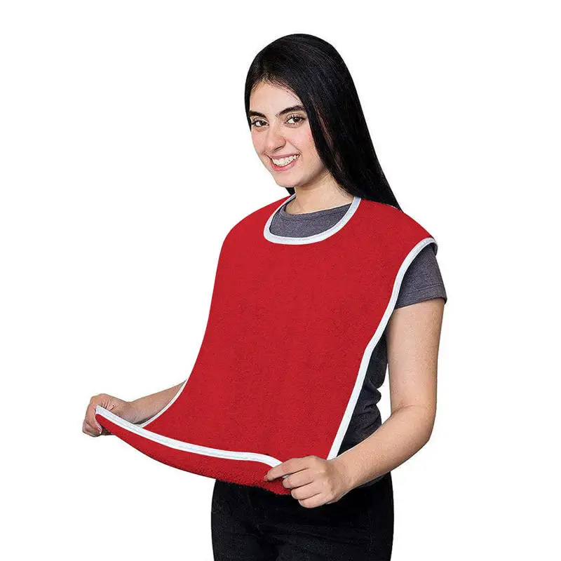 Babero para adultos, delantal multiusos anticontaminación para comer, babero para el cuidado del cuello específico para adultos, múltiples escenarios usando baberos para hombres y mujeres