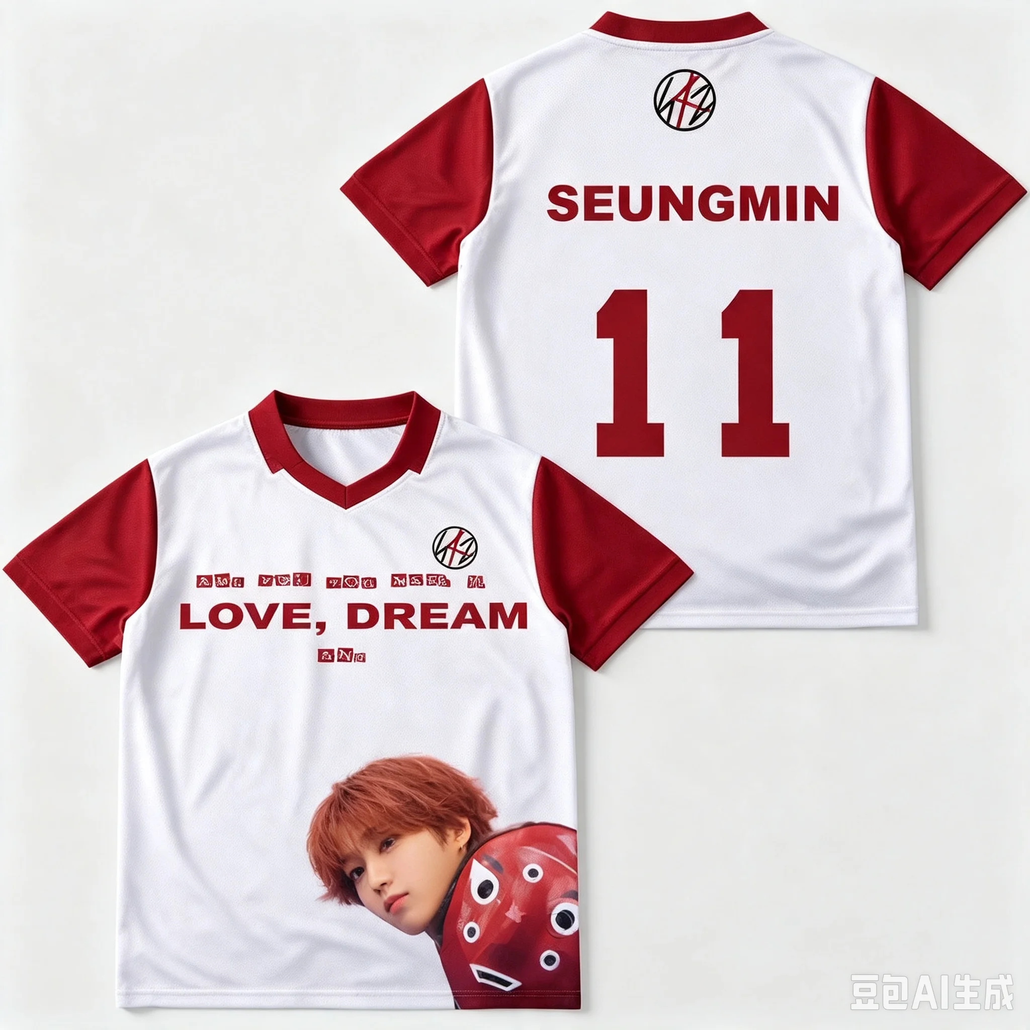 2026 Summer Kpop Stray Kids Themed Red White Jersey _LOVE DREAM_ Inspired Streetwear 3D Print Number Sports Tee Family Kids Tees