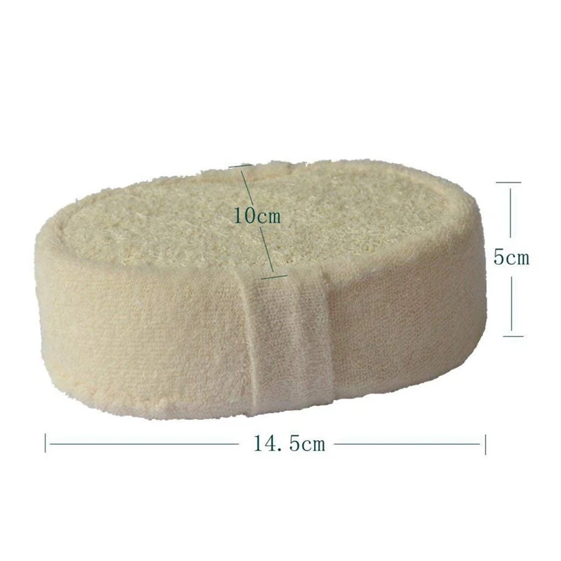 Esponja de Luffa Natural para baño, exfoliante de ducha para todo el cuerpo, cepillo de masaje saludable, 3 uds.