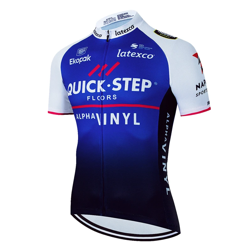 QUICK STEP 2023 Team Summer Cycling Jersey Racing Sport MTB Bicycle Shirt Ropa Ciclismo Man Outdoor Bike Short Sleeve Clothing