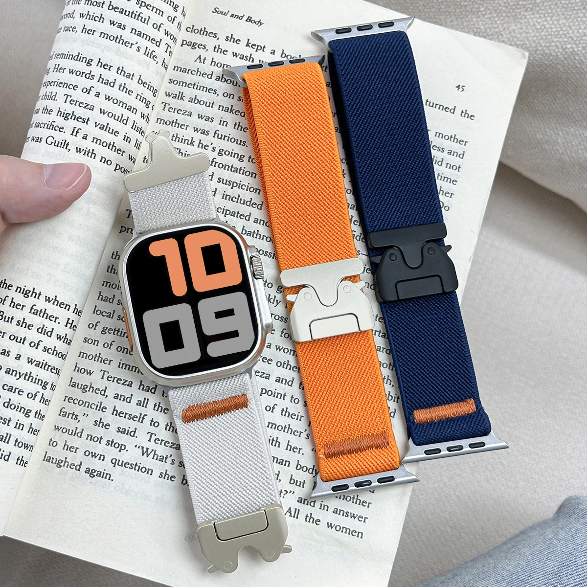 Nylon Straps For Apple Watch ultra 3/2 Band 49mm 45mm 46mm 44mm 42mm 40mm 41mm sport Bracelet IWatch Series 11 10 9 8 7 6 4 SE 3