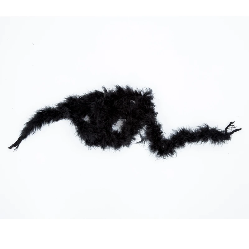 2Pcs 6 Foot Marabou Feather Boa For Diva Night Tea Party Wedding - Black