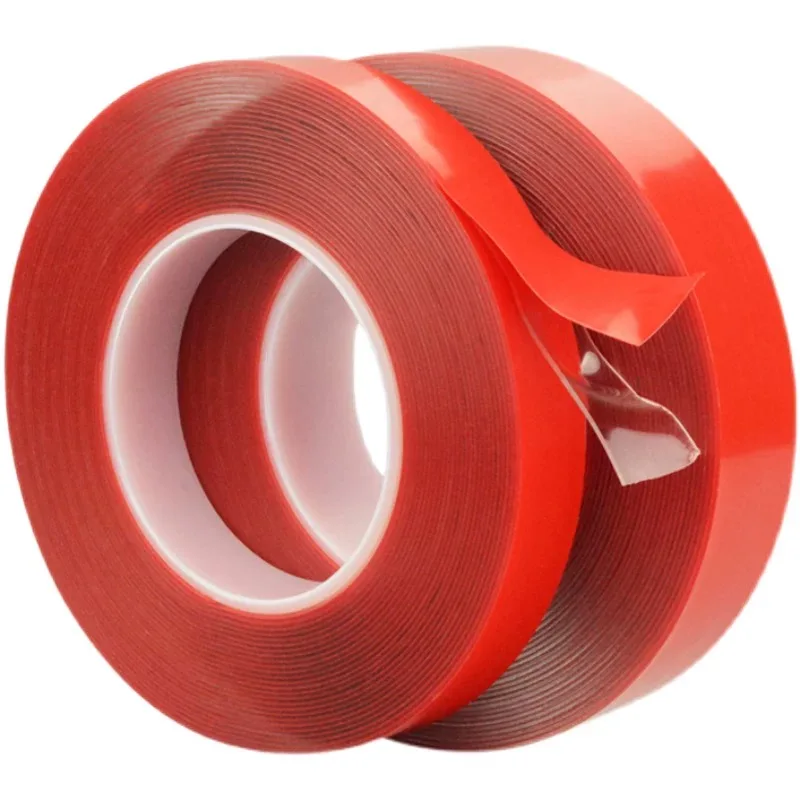 1 roll of strong acrylic high-temperature double-sided tape, transparent, non-traceable, waterproof, high viscosity 10 meters