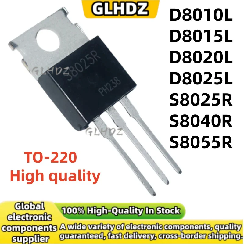 100%High quality 10UNITS D8010L D8015L D8020L D8025L S8025R S8040R S8055R spot goods TO-220