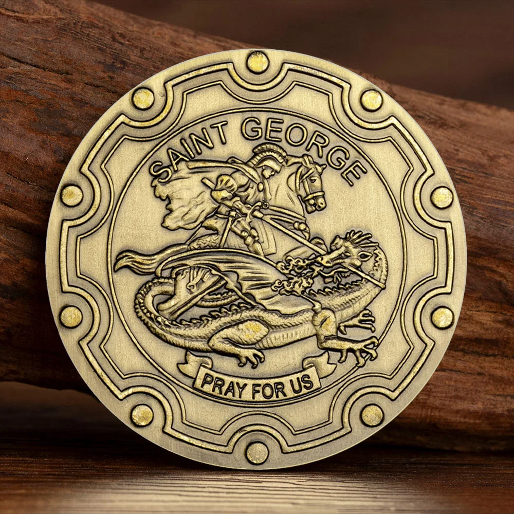 Art ST. George and The Dragon Pattern Bronze Plated Souvenir Coin March 20.2003 Operation Iraqi Freedom Collection Coins