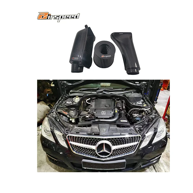 Airspeed Auto Engine Systems 100% Dry Carbon Fiber Cold Air Intake System for C200 C260 C300 (W204)E200 E260(W212) 1.8T