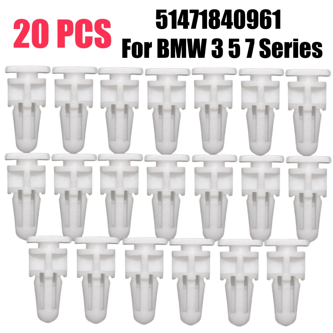 20X 51471840961 Plastic Sill Cover Trim Clips For Bmw 3 5 7 E21 E23 E30 E36 325Ci 325xi 330Ci 330xi 525i 530i 750i 750Li