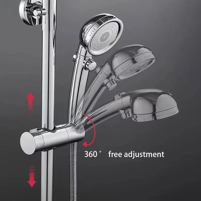 1pc Universal Shower Head Holder Adjustable 18~25mm ABS Chrome Shower Rail Holder Bathroom Accessories Shower Mounting Brackets