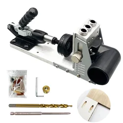Pocket Hole Jig Kit For Collecting Dust, Pocket Hole Drill Guide Jig For 15° Angled Holes Woodworking Tools For Strong Joints
