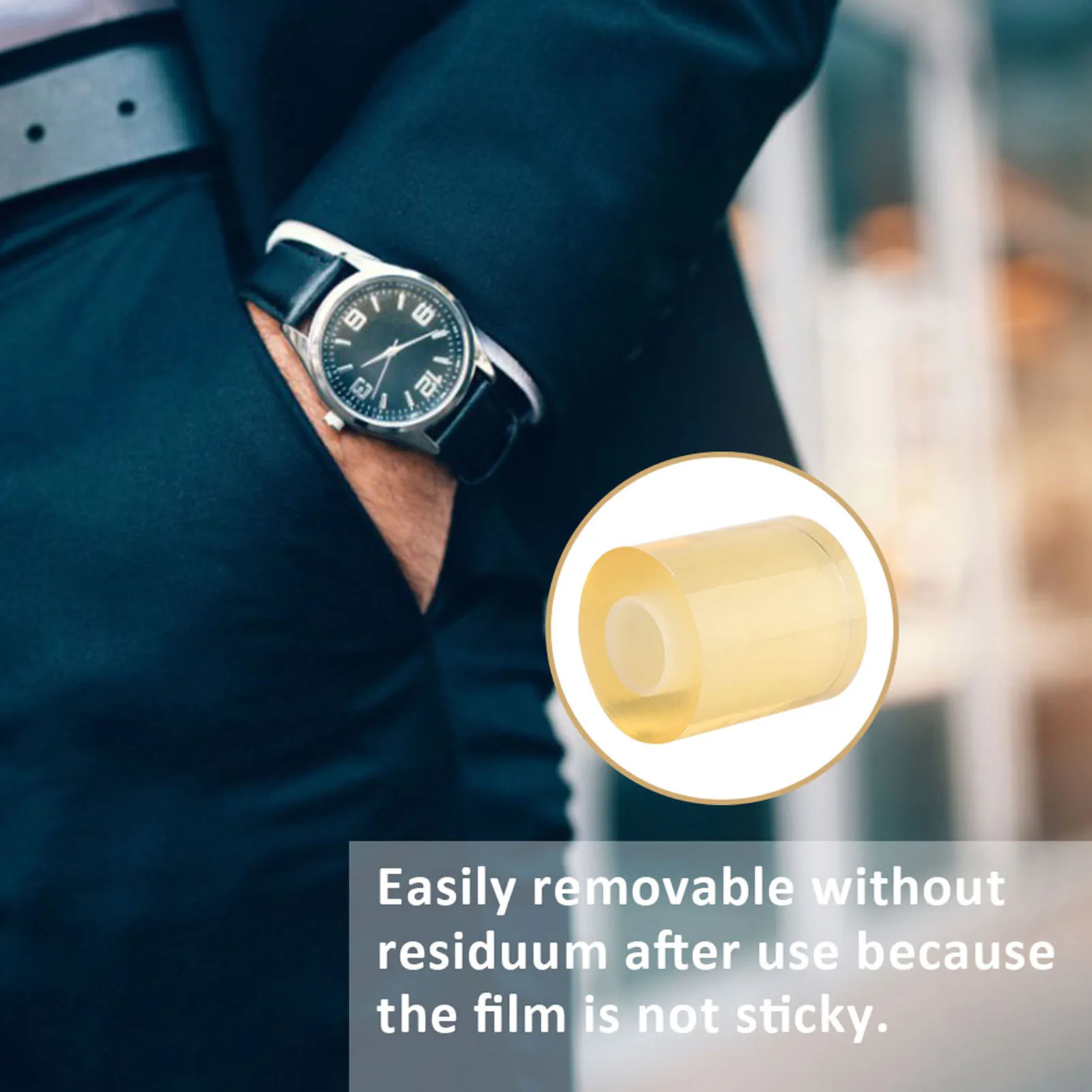 Clear Watch Protective Film 8cm Anti Static Clear Protective Film Watch Clock Jewelry Protector Tape Watch Anti‑Static Film