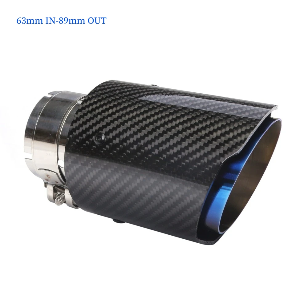 RONSI 1 Pcs Carbon Fiber Blue Car Exhaust Tail larynx Suitable For Subaru STI Forester Impreza Legacy Outback XV BRZ WRX Tribeca - view 3