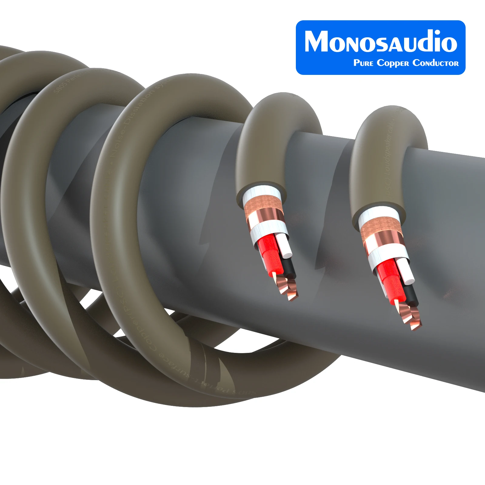 

Monosaudio S805 Twist Solid Copper Speaker Cable Multiple OFC Silver Plated DIY Loudspaker Cable