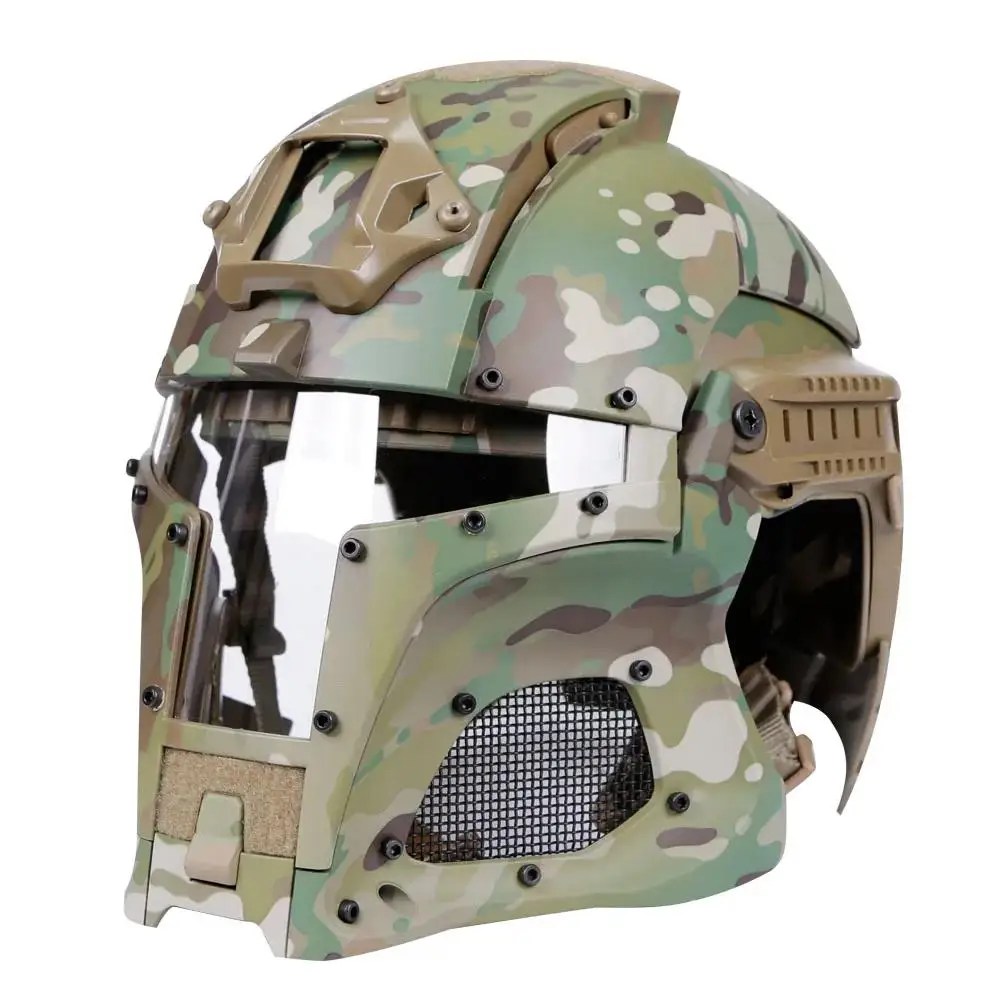 

Tactical Helmet Modular Medieval Iron Warrior Protective Paintball Airsoft Helmet Replaceable Lenses Outdoor Sports Cycling Gear
