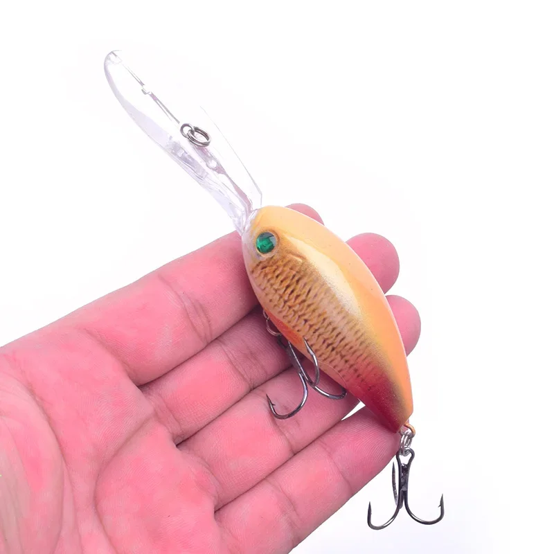 1 Cái 11.5Cm 18.5G Mồi Dụ Cá Lưỡi Dài Minnow Nổi Bass Âm Thanh Wobblers Nhân Tạo Mồi Crankbaits Cá WD-507