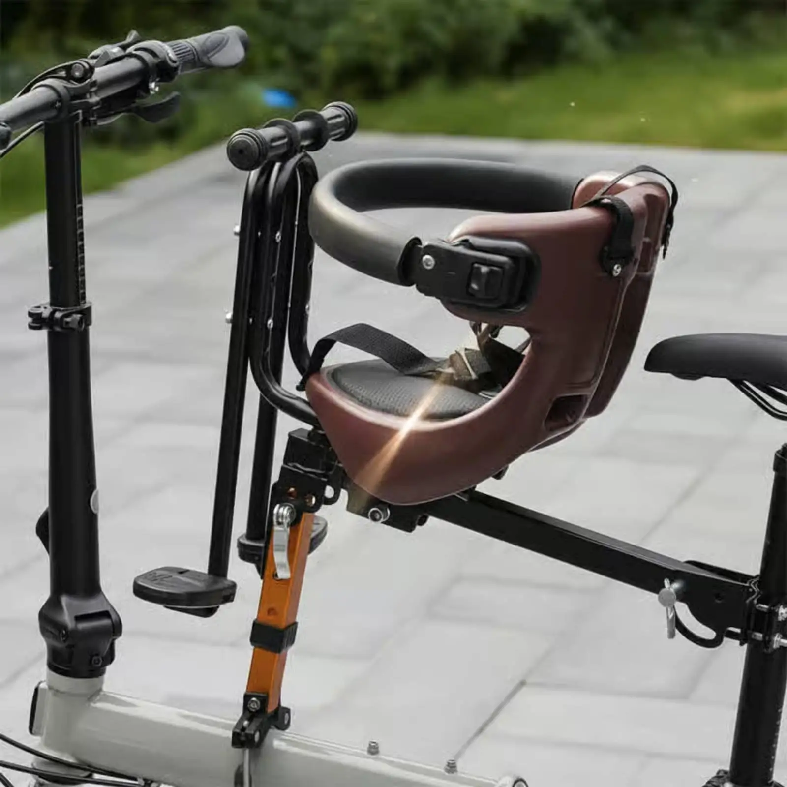 Toddler Front Bike Seat Comfortable Cushioned Design for Parent Child Cycling Together
