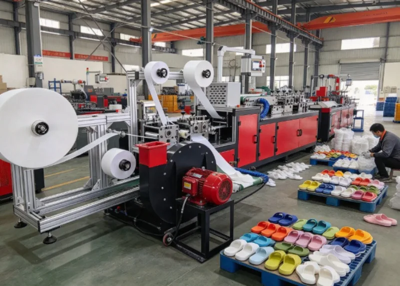 Disposable Slipper Making Machine Ultrasonic Processing Stable Output Non-woven Disposable Hotel Guest Slipper Equipment