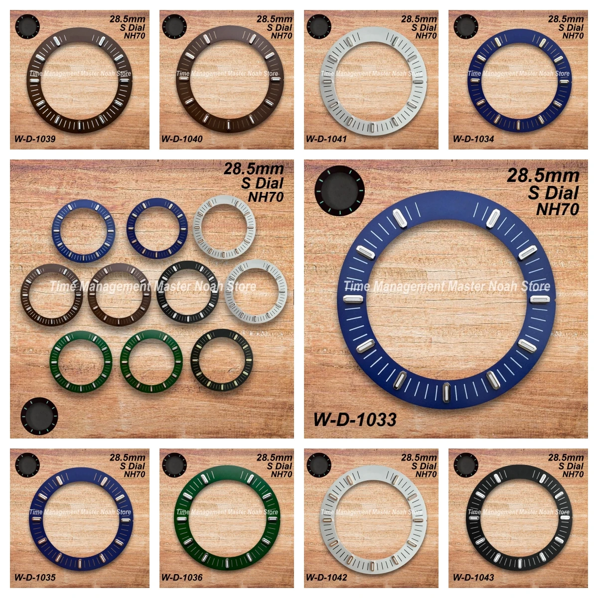 

28.5mm S Logo Hollow Out High-Quality Dial Fit NH70 Movement Green Luminous Watch Modification Accessories